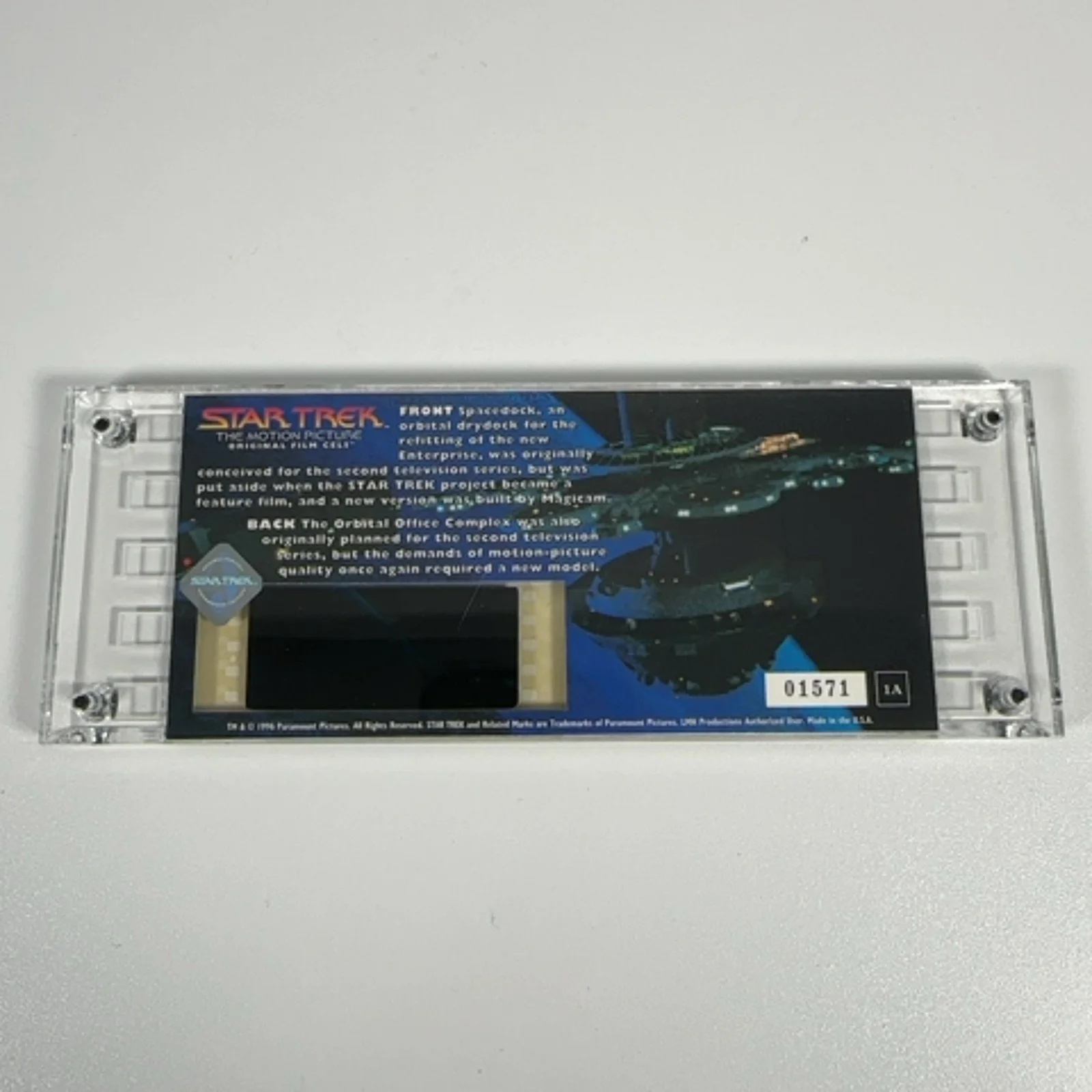 Star Trek The Motion Picture Film Cell USS Enterprise NCC-1701 VTG 1996 1990's, изображение 5