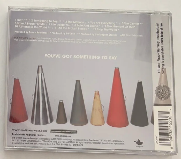 Matthew West Something To Say Signed Autographed CD + Josh Wilson & Jonny Diaz, изображение 3