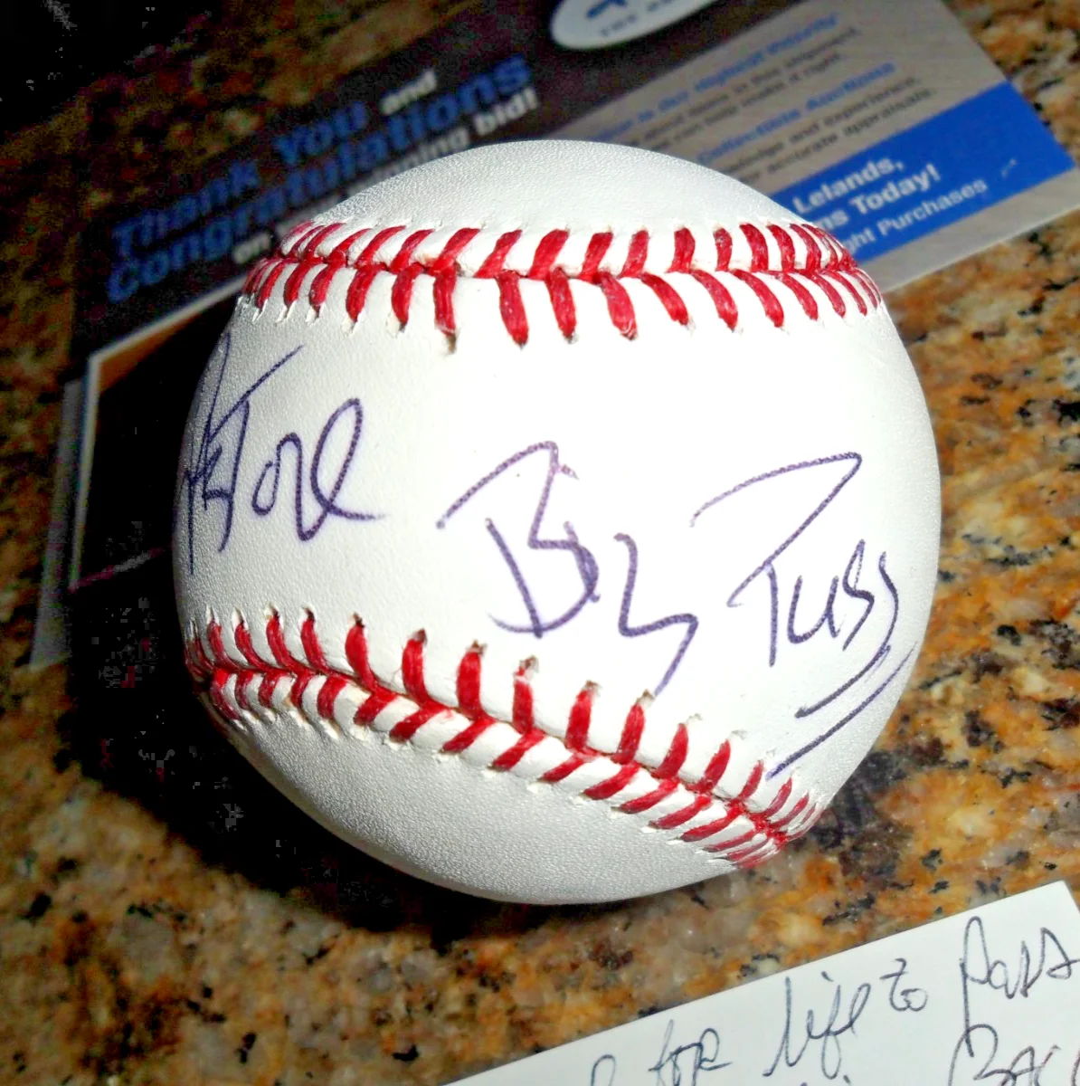 Vincent Pastore — VINCENT PASTORE Signed Baseball Auto The Sopranos Big Pussy * will Pass PSA/DNA, изображение 2
