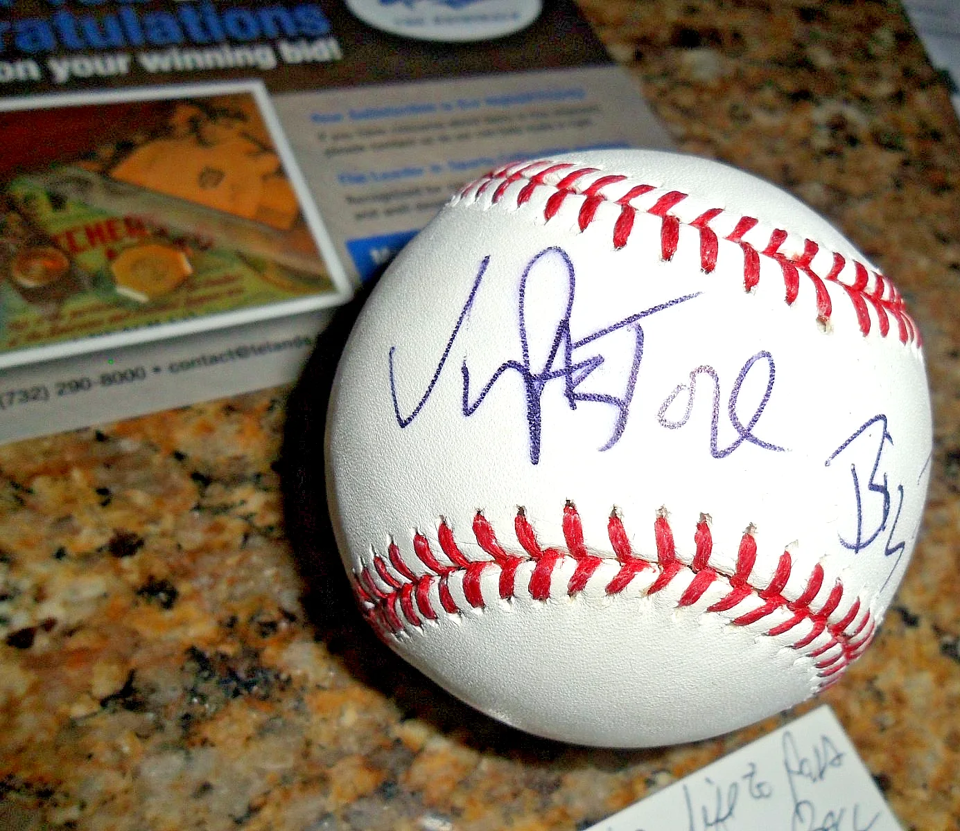 Vincent Pastore — VINCENT PASTORE Signed Baseball Auto The Sopranos Big Pussy * will Pass PSA/DNA, изображение 3