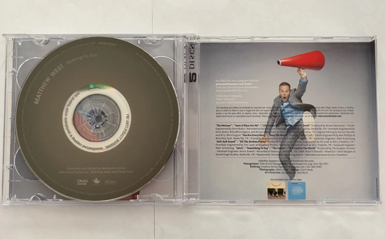 Matthew West Something To Say 2008 CD + Nothing DVD Signed Autographed Rare VG, image 4