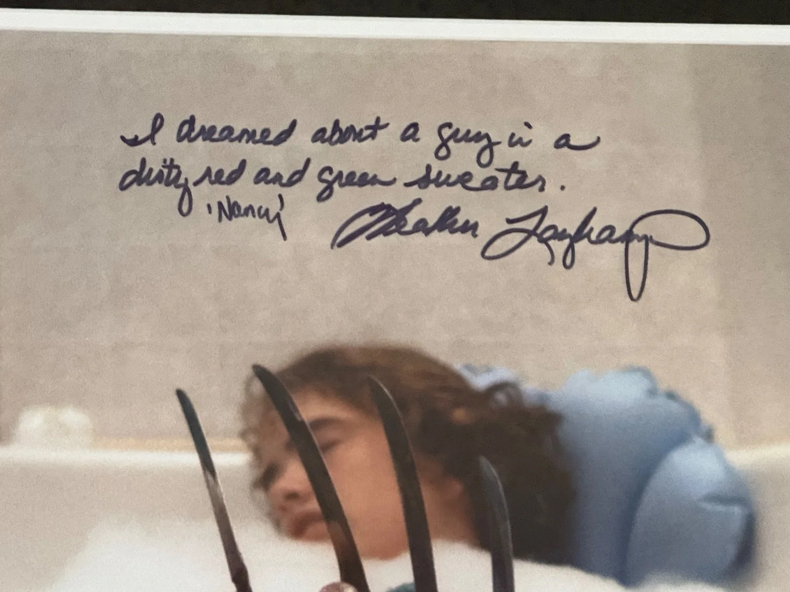 Nightmare on Elm Street signed picture by Robert Englund and Heather Langenkamp, изображение 2