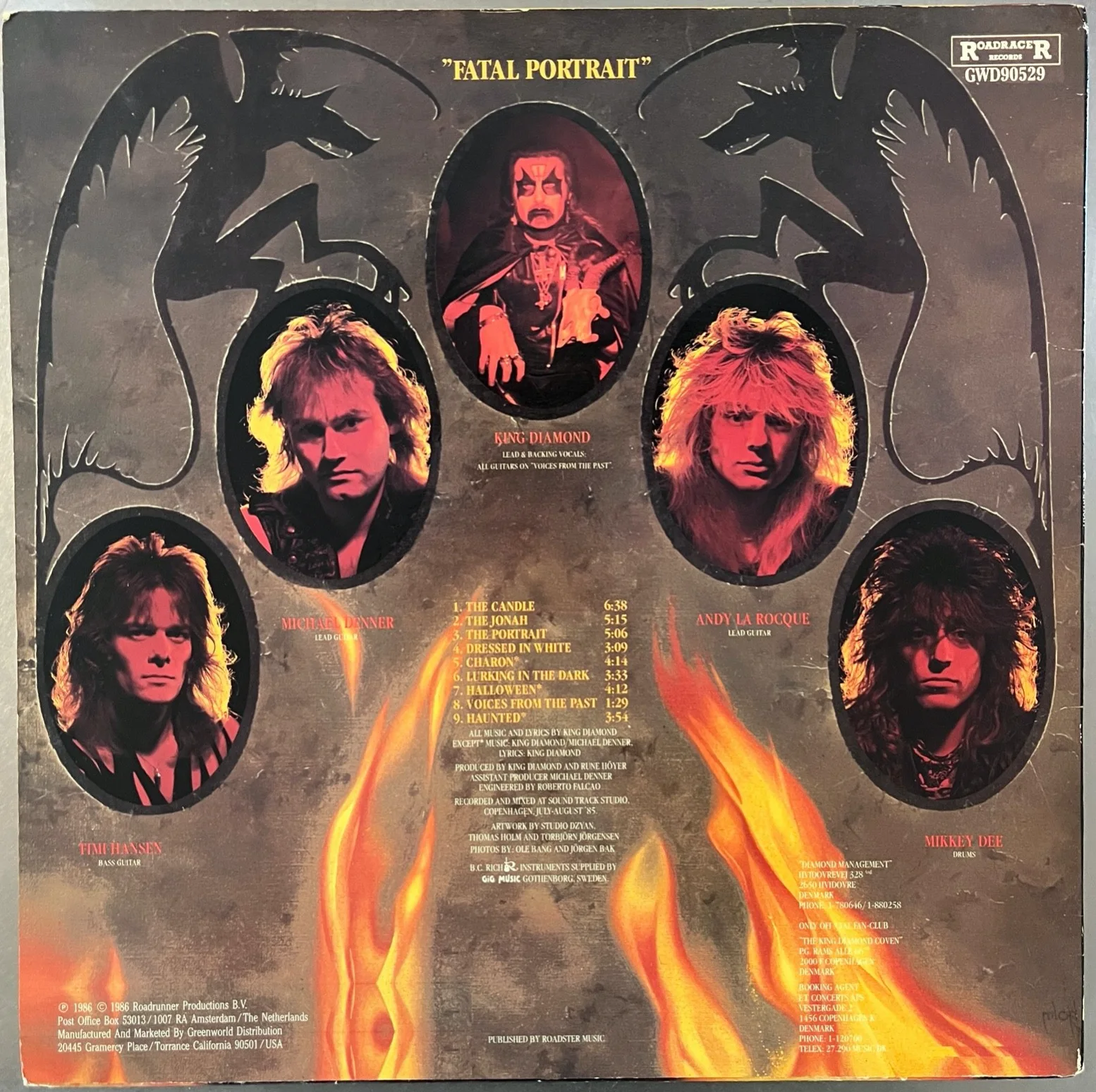 King Diamond : fully signed Fatal Portrait autographed Lp vinyl LOA JSA, изображение 3