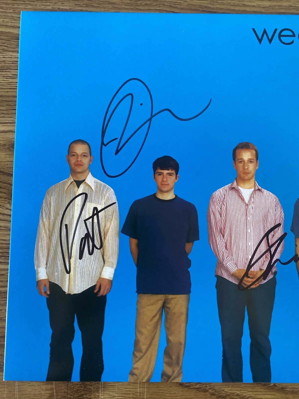 ‘Weezer’ Band Autographed Vinyl 'Blue Album' Rivers, Patrick & Brian, изображение 2