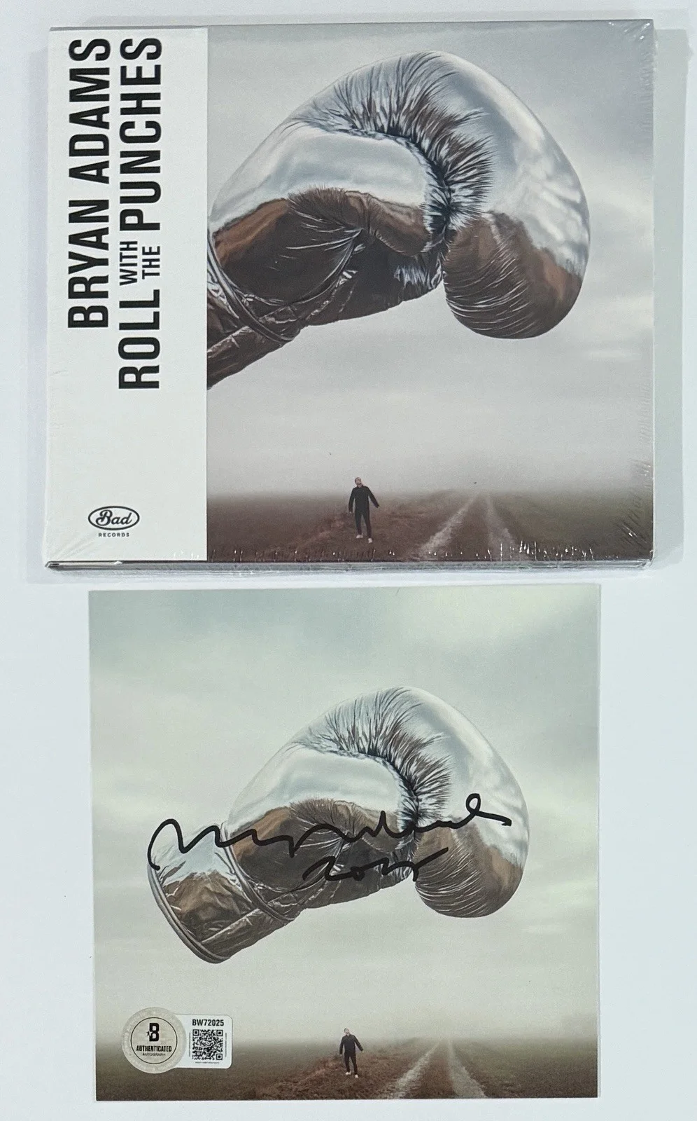 BRYAN ADAMS ROLL WITH THE PUNCHES SIGNED PHOTO & CD BAS BECKETT COA AUTOGRAPH, image 2