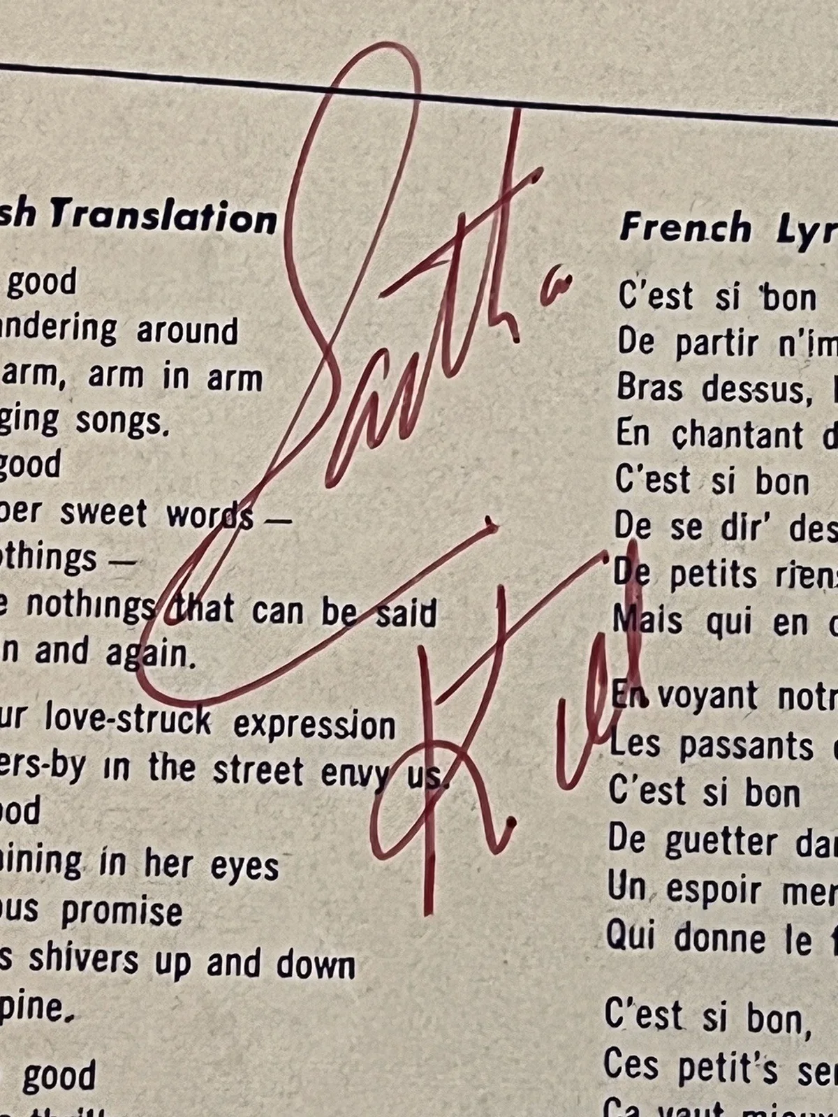 Eartha Kitt — EARTHA KITT SIGNED LEEDS 1947 UKE sheet music “ C’est s Si Bon “ perfect cond., image 2