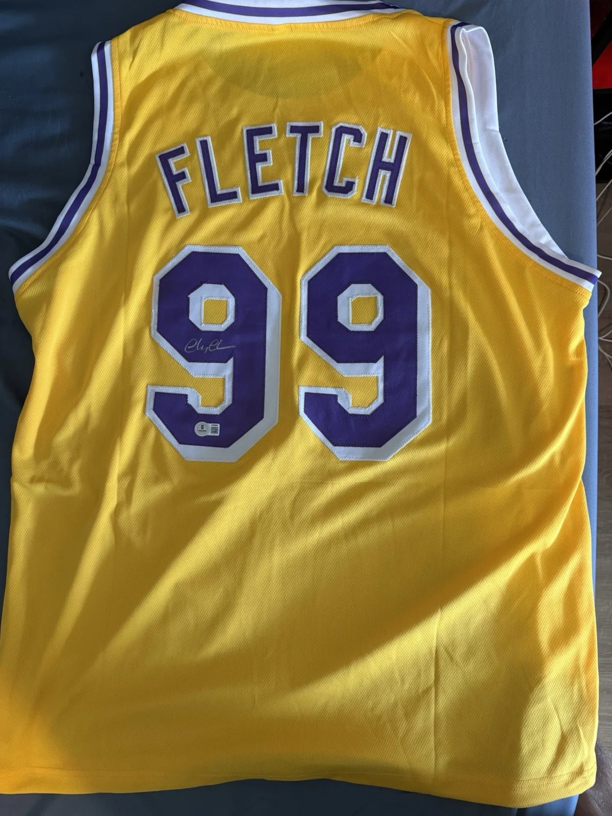 Chevy Chase — Chevy Chase Signed/Autographed Fletch Lakers Style Custom Jersey, image 3