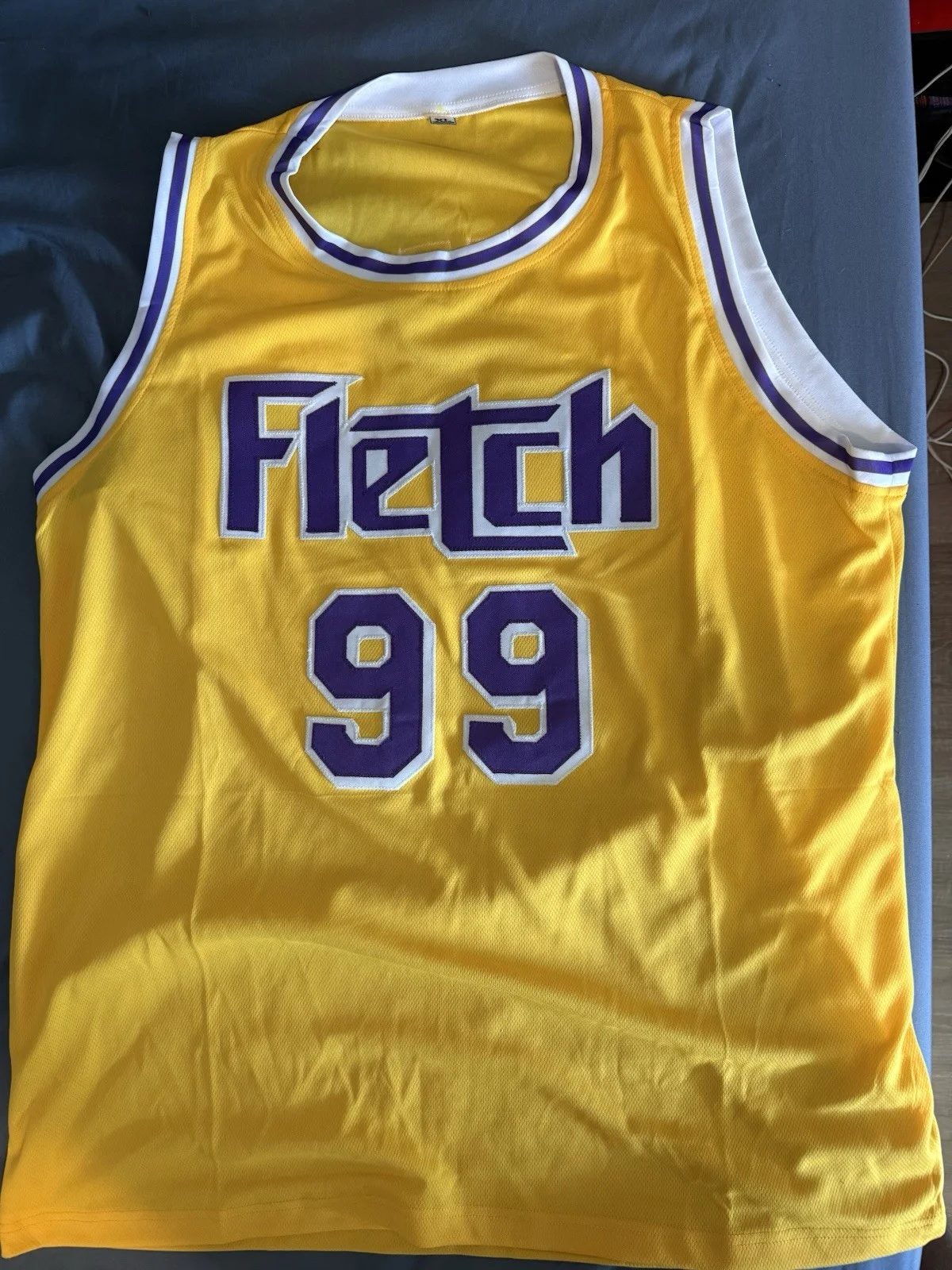 Chevy Chase — Chevy Chase Signed/Autographed Fletch Lakers Style Custom Jersey, image 4