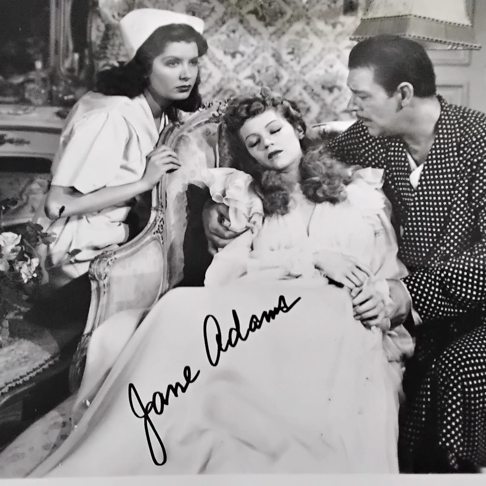 Jane Adams SIGNED Photo 40s Movie Actress House of Dracula Batman & Robin Salome, изображение 3