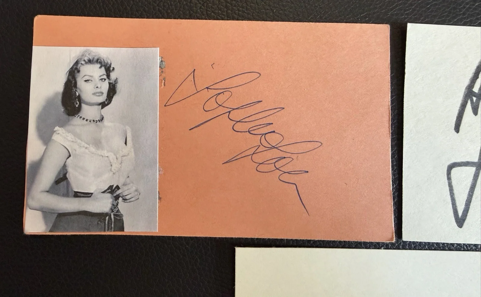 Sophia Loren Jane Birkin Jacqueline Bisset Signed 3x5 Card Autograph Lot, изображение 2