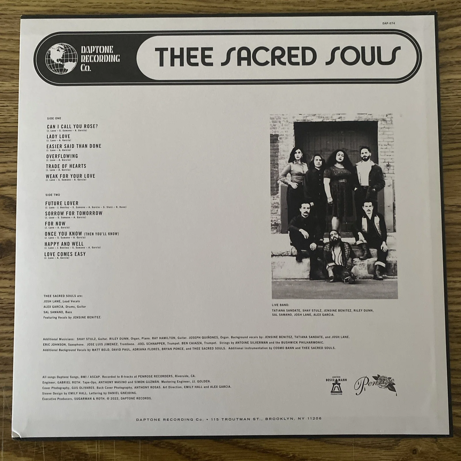 Thee Sacred Souls Band Autographed Vinyl Album ‘Self-Titled’ Josh Lane +2 Member, изображение 4
