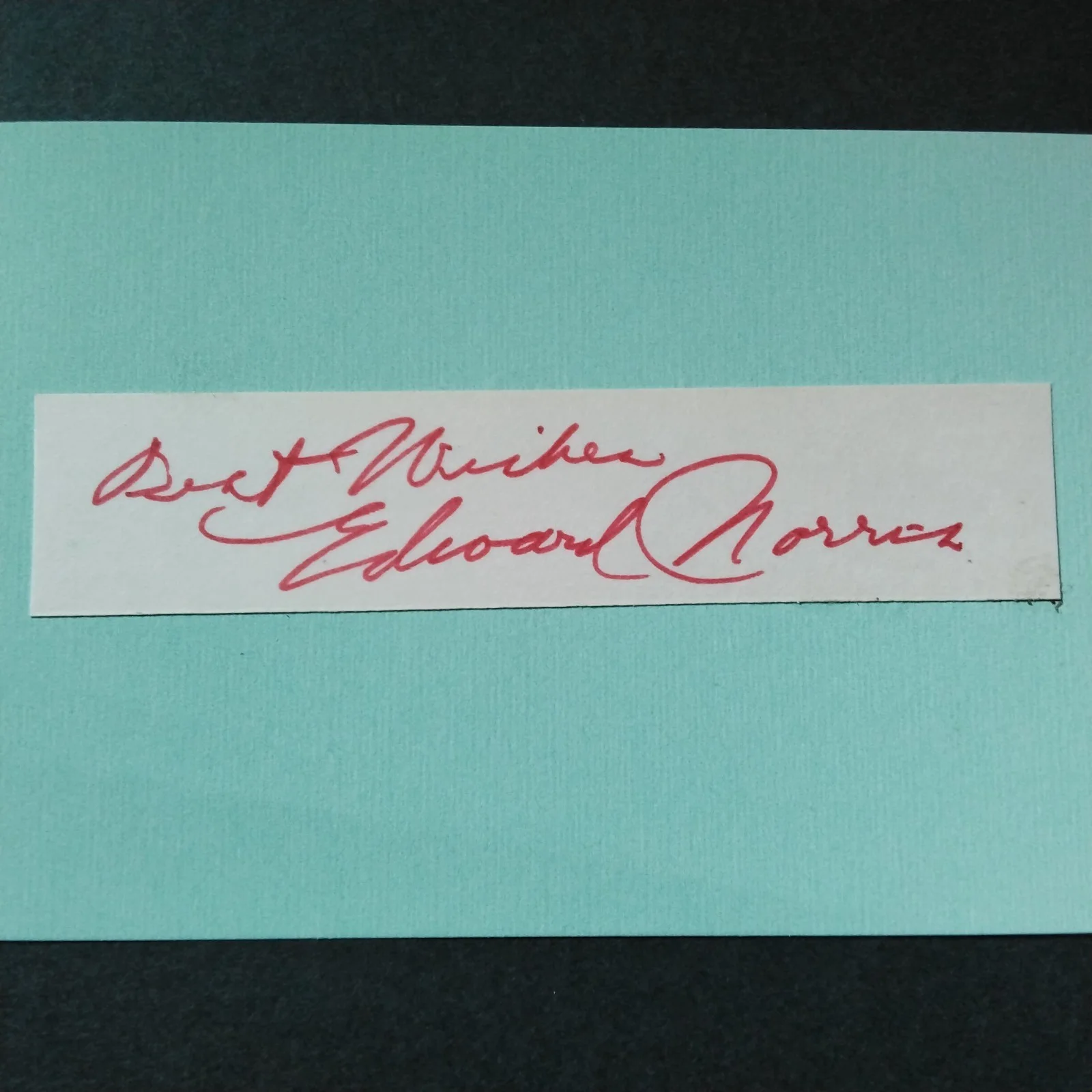 Johnny Sheffield — Edward Norris SIGNED Paper Photo 30s Film Actor The Gorilla Boys Town The Escape, изображение 4