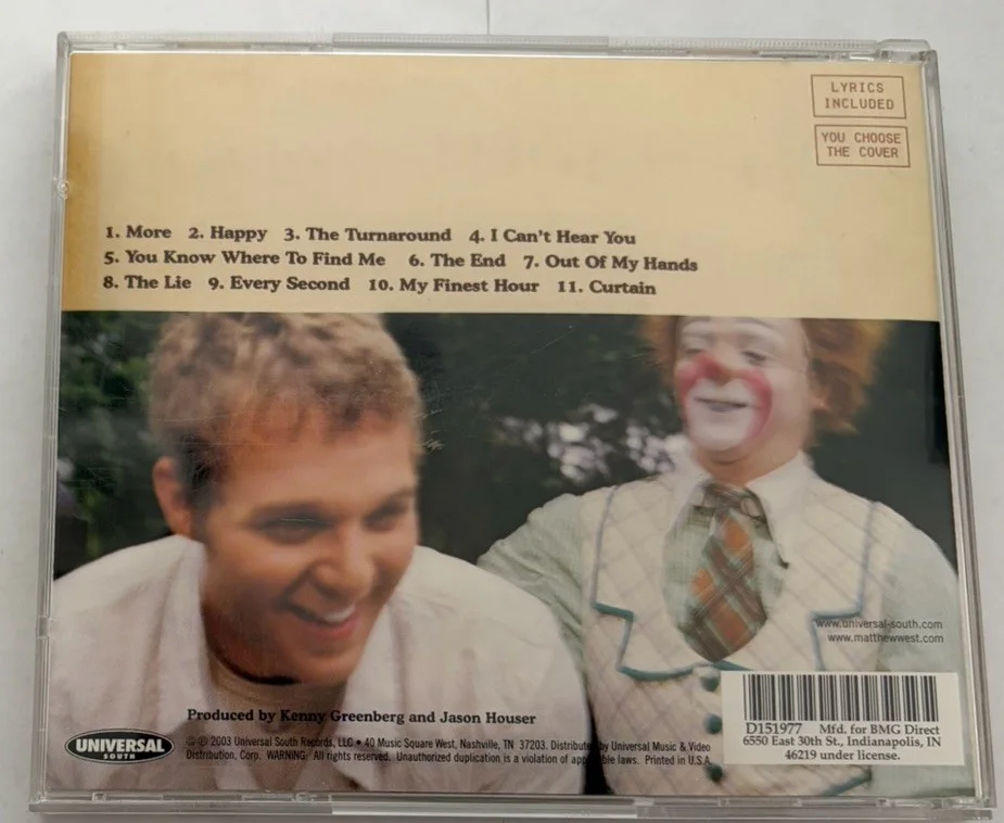 Matthew West Happy Signed Autographed CD 2003 Universal South Very Good, image 2