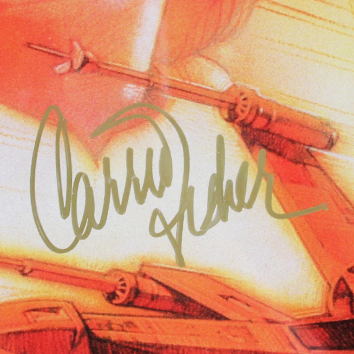 Carrie Fisher Signed Poster Display Star Wars With COA PSA/DNA, image 2