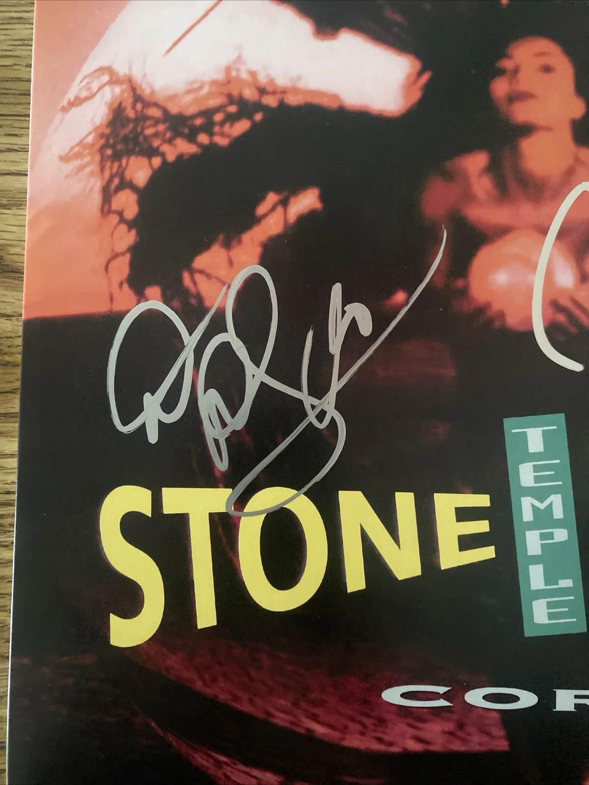 Stone Temple Pilots Band Autographed Vinyl Album ‘Core’ Dean, Rob & Eric STP, image 2