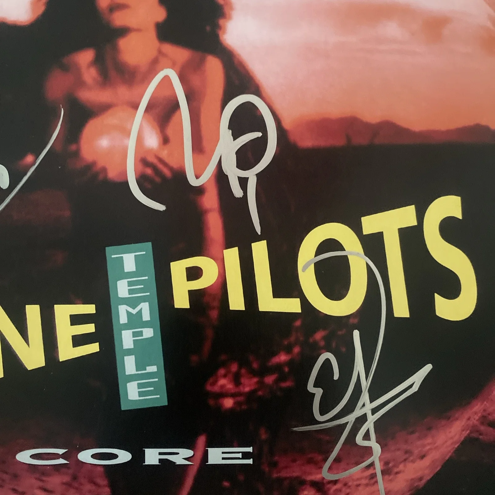 Stone Temple Pilots Band Autographed Vinyl Album ‘Core’ Dean, Rob & Eric STP, image 3