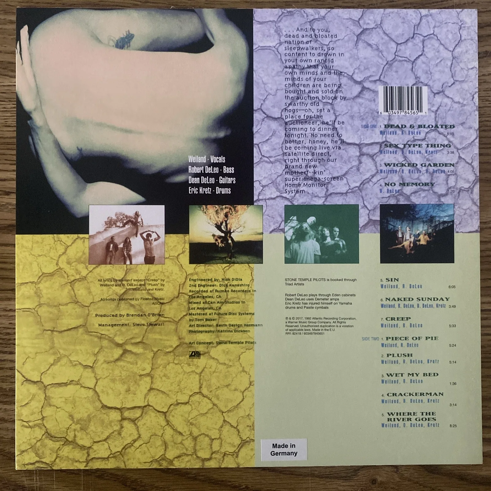 Stone Temple Pilots Band Autographed Vinyl Album ‘Core’ Dean, Rob & Eric STP, image 4