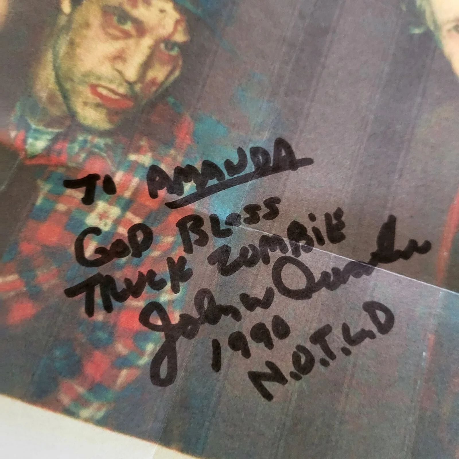 John W. Iwanonkiw — John W. Iwanonkiw Night Of The Living Dead Zombie Hand Signed Autograph 8.5x11, изображение 2