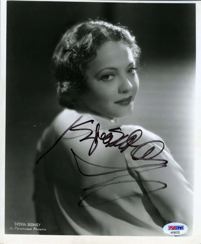 SYLVIA SIDNEY — Sylvia Sidney Psa Dna Coa Hand Signed 8x10 Photo Autograph