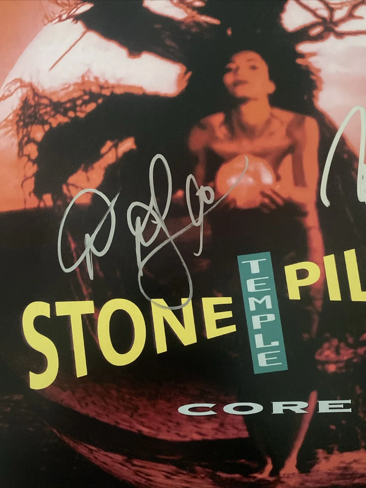 Stone Temple Pilots Band Autographed Vinyl Album ‘Core’ Dean, Rob & Eric STP, image 2