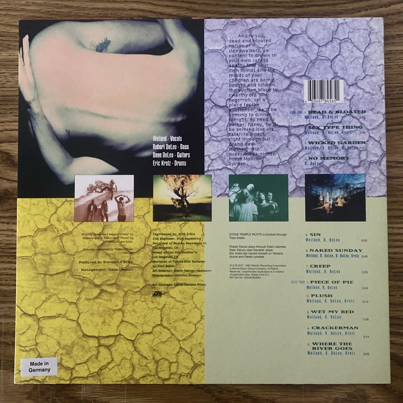 Stone Temple Pilots Band Autographed Vinyl Album ‘Core’ Dean, Rob & Eric STP, image 4