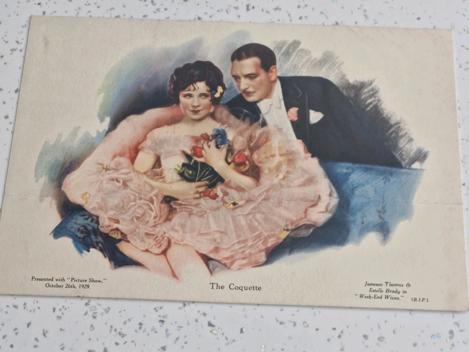 ORIGINAL ART PLATE SUPPLEMENT " THE COQUETTE" FROM PICTURE SHOW MAGAZINE 1929, изображение 5