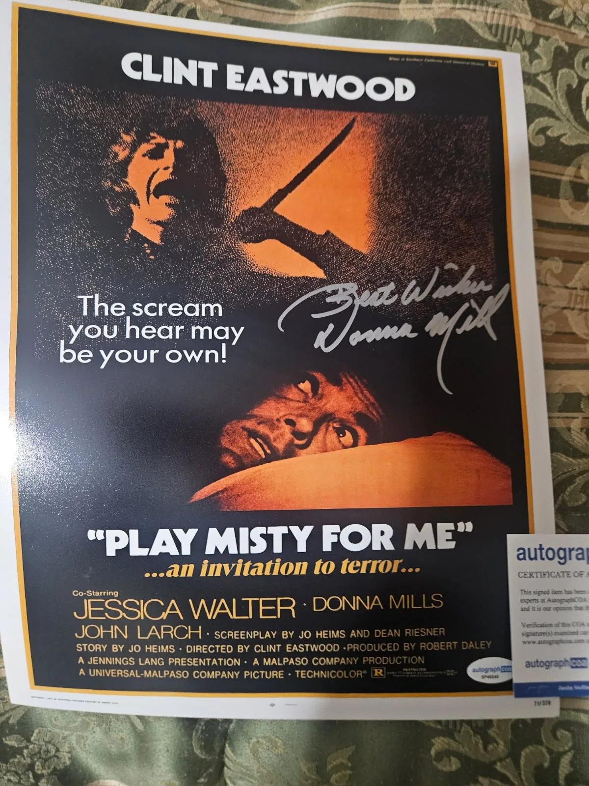 Donna Mills — Donna Mills autographed 11x14 photo with Play Misty For Me Autographed COA **