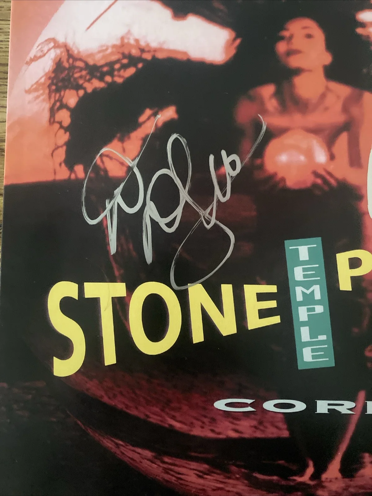 Stone Temple Pilots Band Autographed Vinyl Album ‘Core’ Dean, Rob & Eric STP, image 2