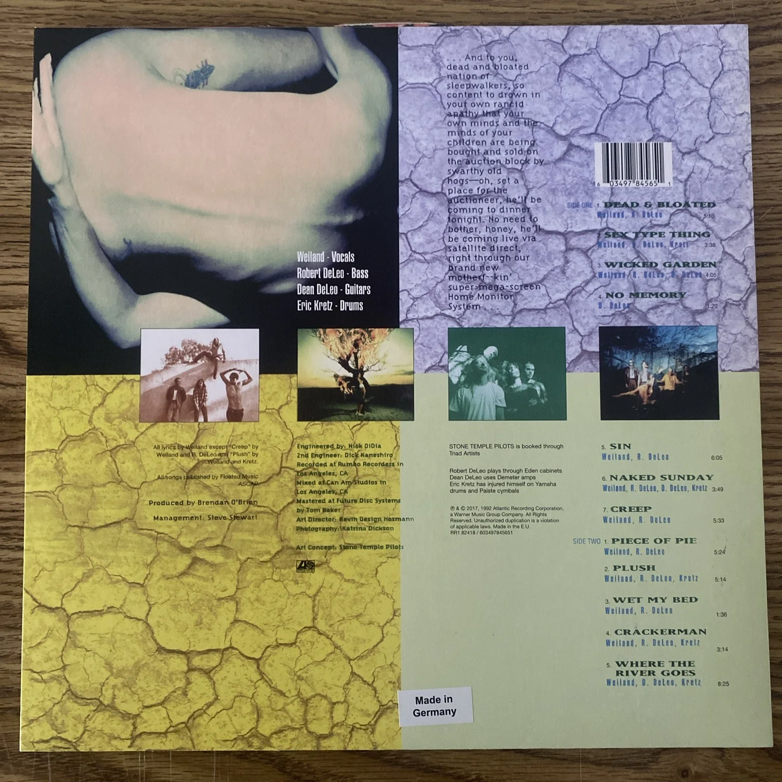 Stone Temple Pilots Band Autographed Vinyl Album ‘Core’ Dean, Rob & Eric STP, image 4