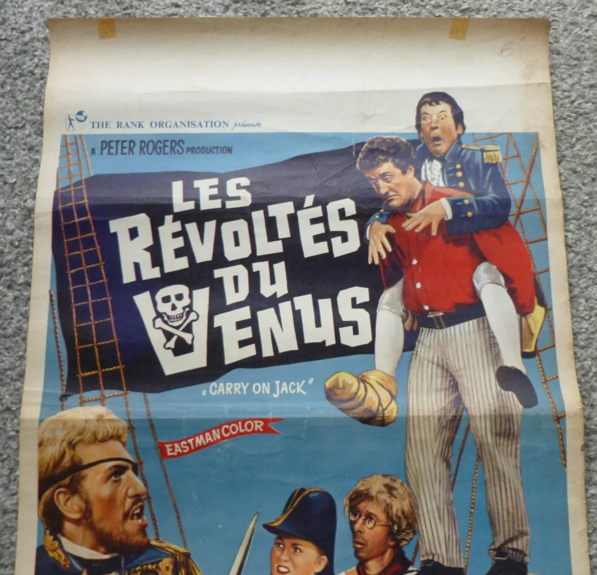 CARRY ON JACK Original Belgian Poster 14 x 21 In. Ken Williams Bernard Cribbins, image 2