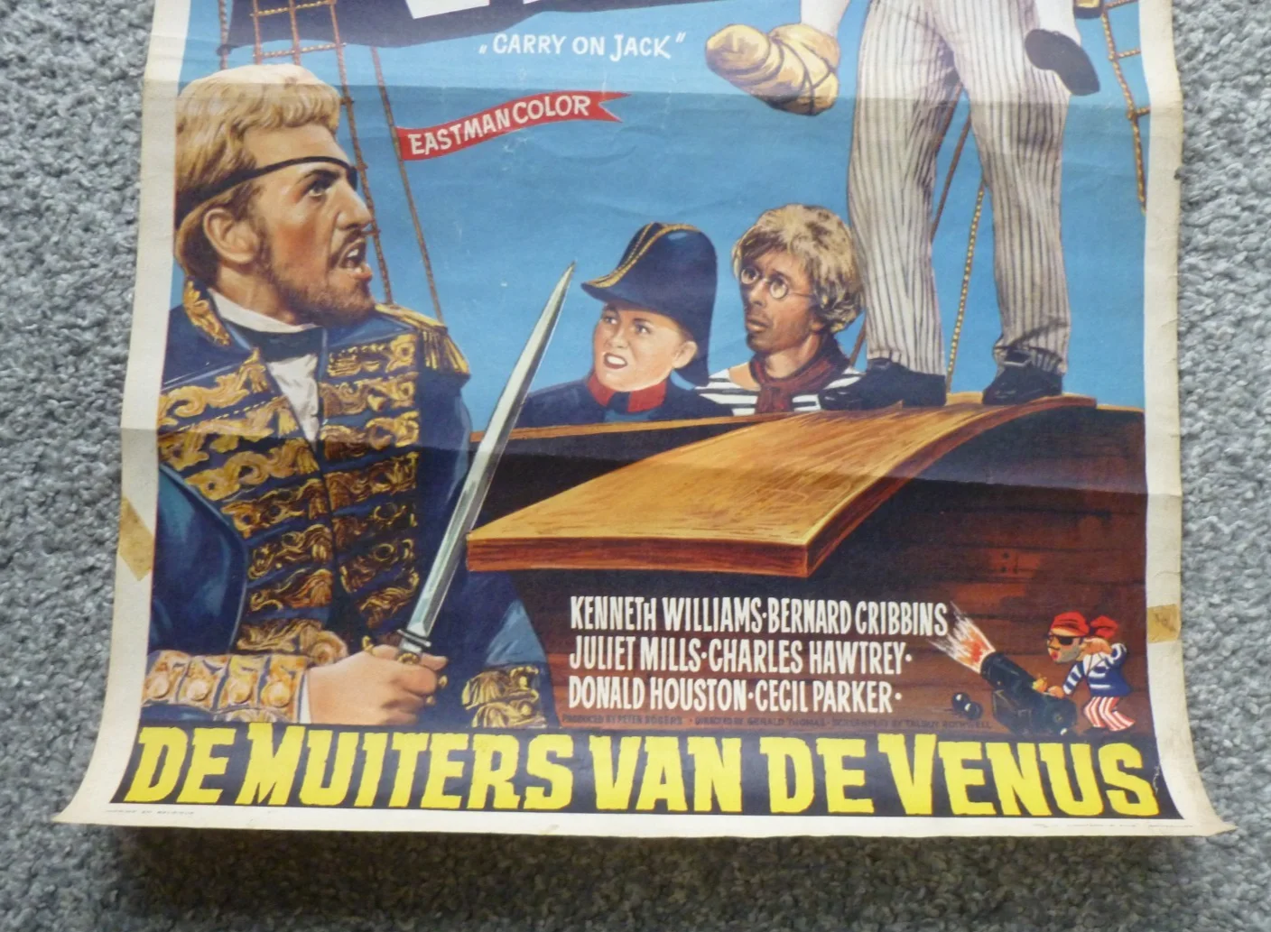 CARRY ON JACK Original Belgian Poster 14 x 21 In. Ken Williams Bernard Cribbins, image 3
