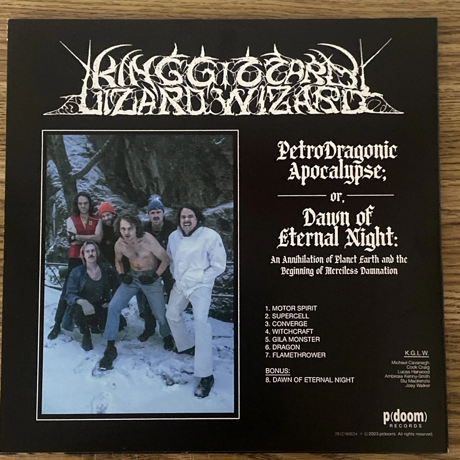King Gizzard & The Lizard Wizard Band Autographed Vinyl PetroDragonic Apocalypse, image 3