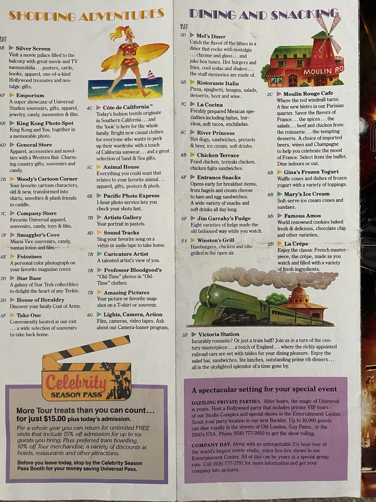 Universal Studios Hollywood 25th Anniversary Guide And Ticket 1990, image 5