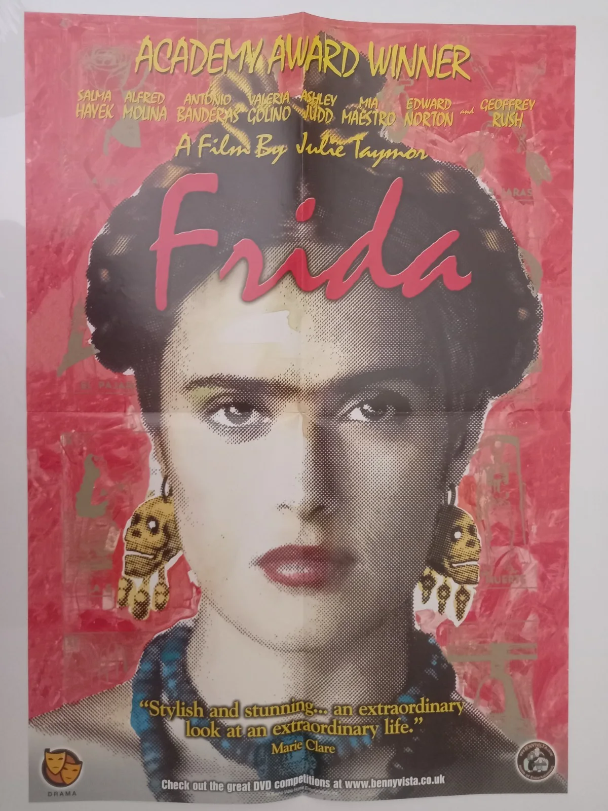 ORIGINAL, 'FRIDA', UK VIDEO STORE PROMO POSTER( 2002 ). 59 CM X 42 CM., изображение 2