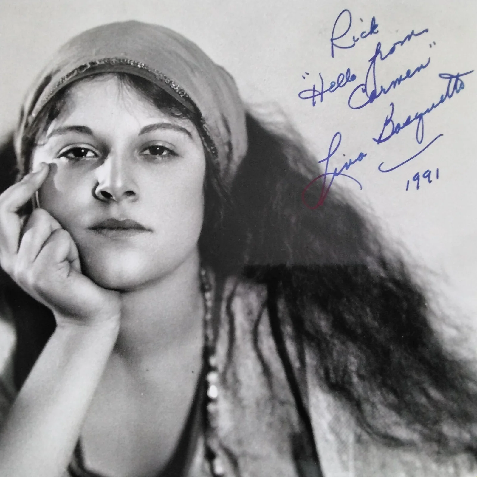 Lina Basquette SIGNED 1991 Photo Silent Film Actress DeMille Ziegfeld Carmen, изображение 4