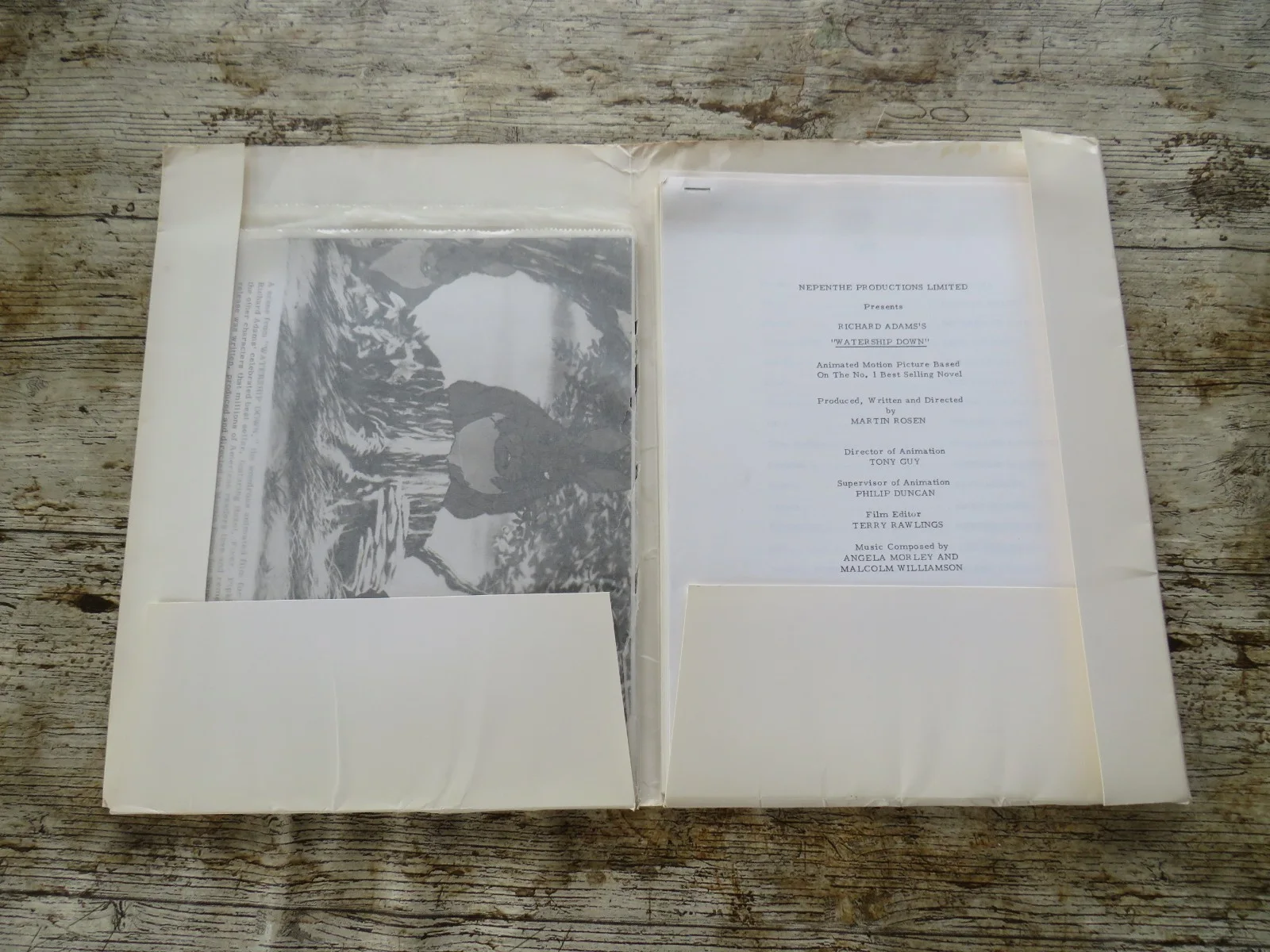 WATERSHIP DOWN ORIGINAL 1978 CINEMA FILM MOVIE PRESS KIT 22 PHOTOS SUPER RARE !, изображение 2