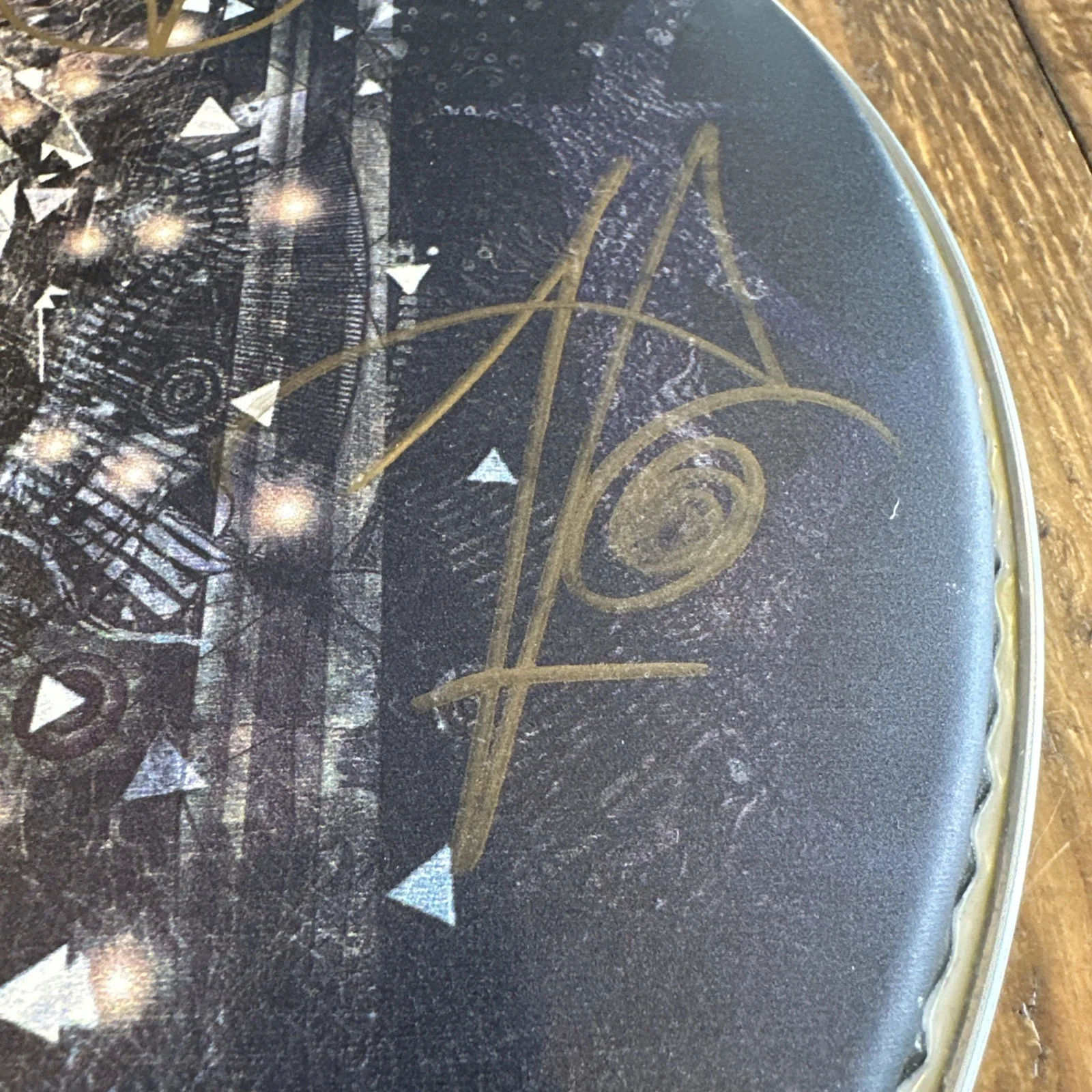 Gemini Syndrome Signed Evan’s 10” Drumhead 5 Band Members, image 3