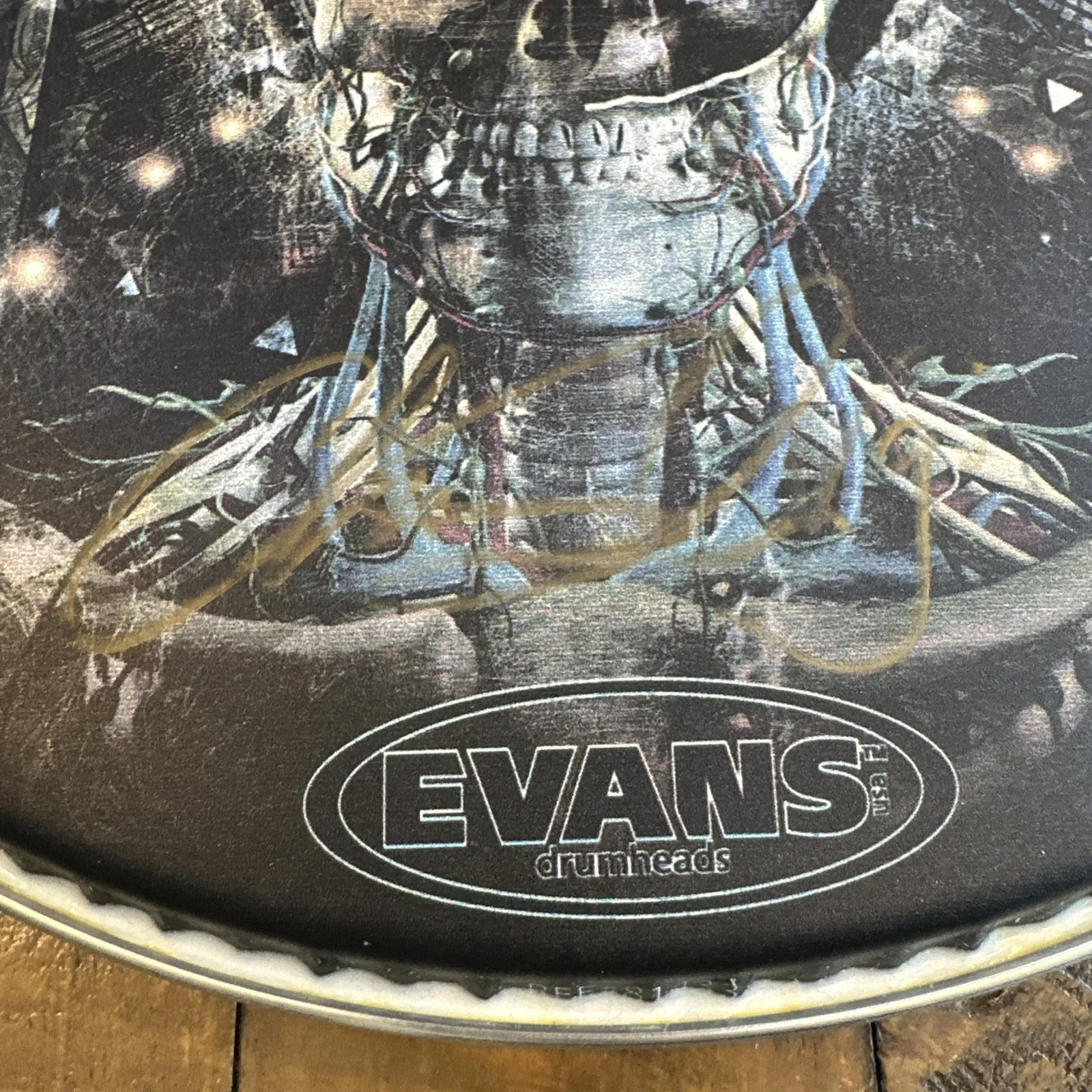 Gemini Syndrome Signed Evan’s 10” Drumhead 5 Band Members, image 4