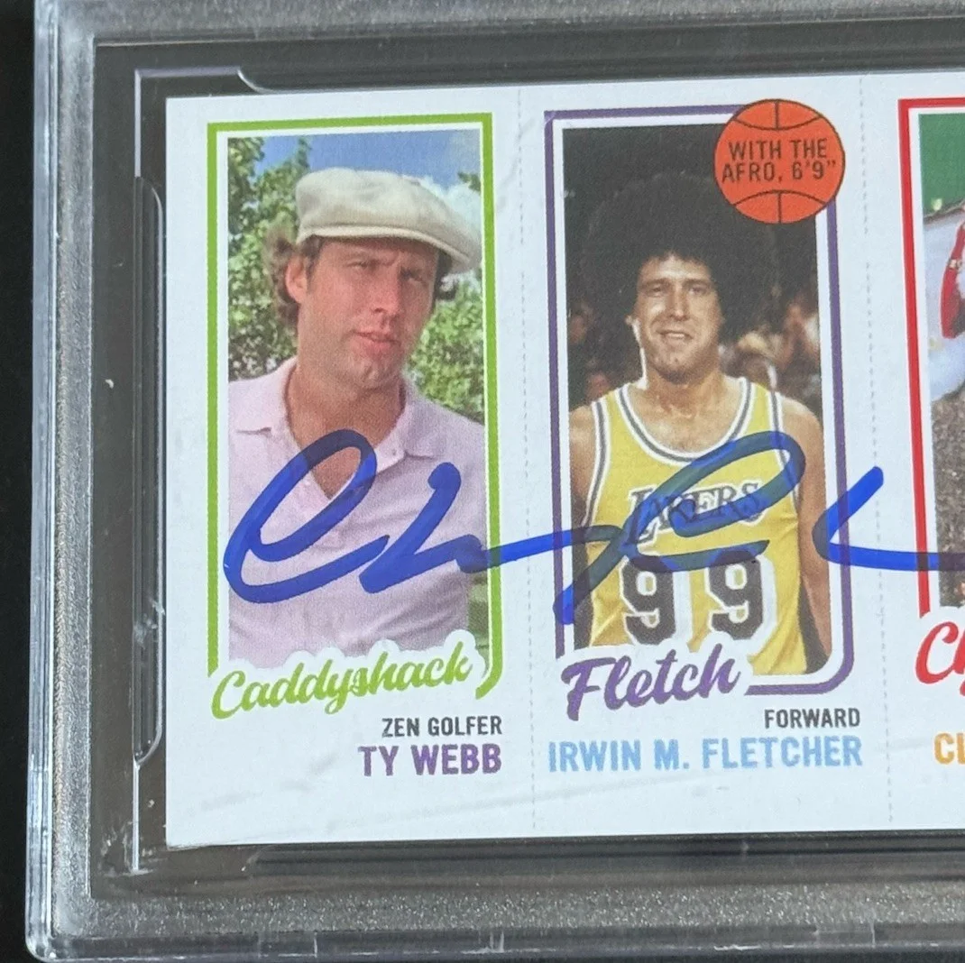 Chevy Chase — Chevy Chase Signed Rookie Trading Card Beckett BAS Griswold Fletch Ty Webb Auto, image 5