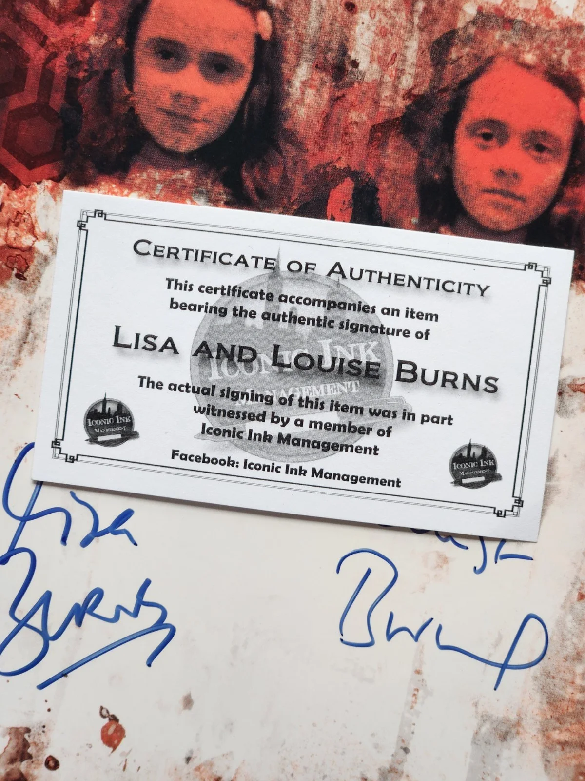 Signed Lisa & Louise Burns Grady Twins 5x7 Promo Photo The Shining COA Included, image 2