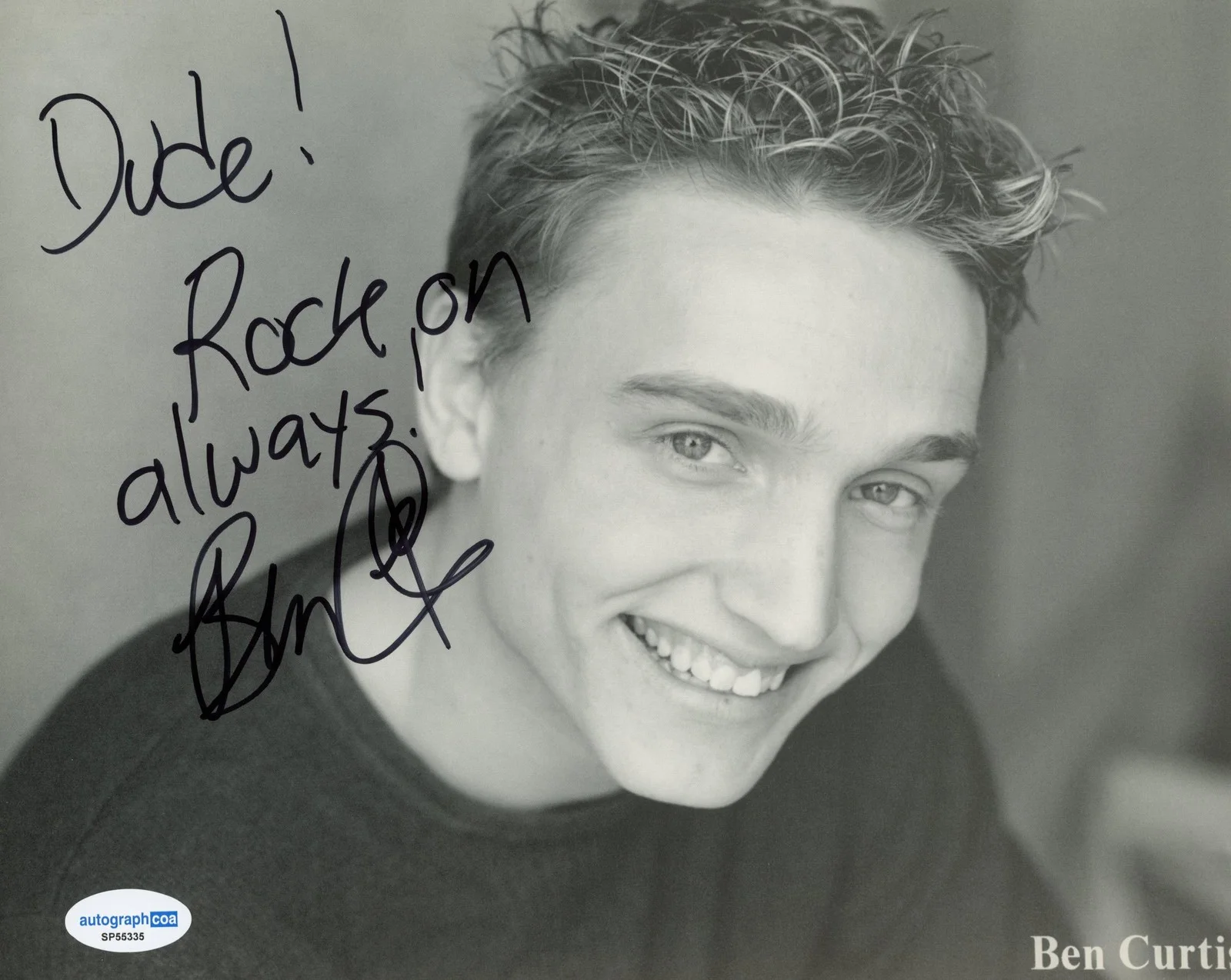 Ben Curtis — Ben Curtis "Dell" Commercials AUTOGRAPH Signed 'Dude!' 8x10 Photo ACOA, изображение 2