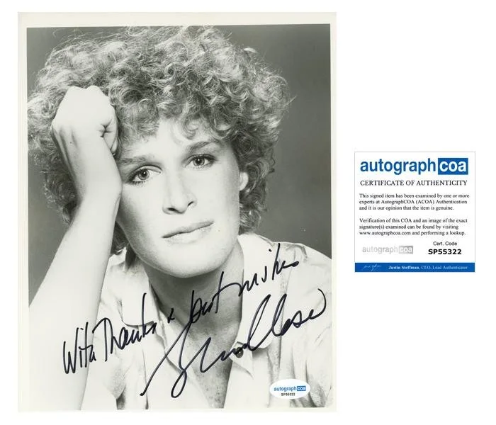 Glenn Close — Glenn Close "Fatal Attraction" AUTOGRAPH Signed Autographed 8x10 Photo ACOA
