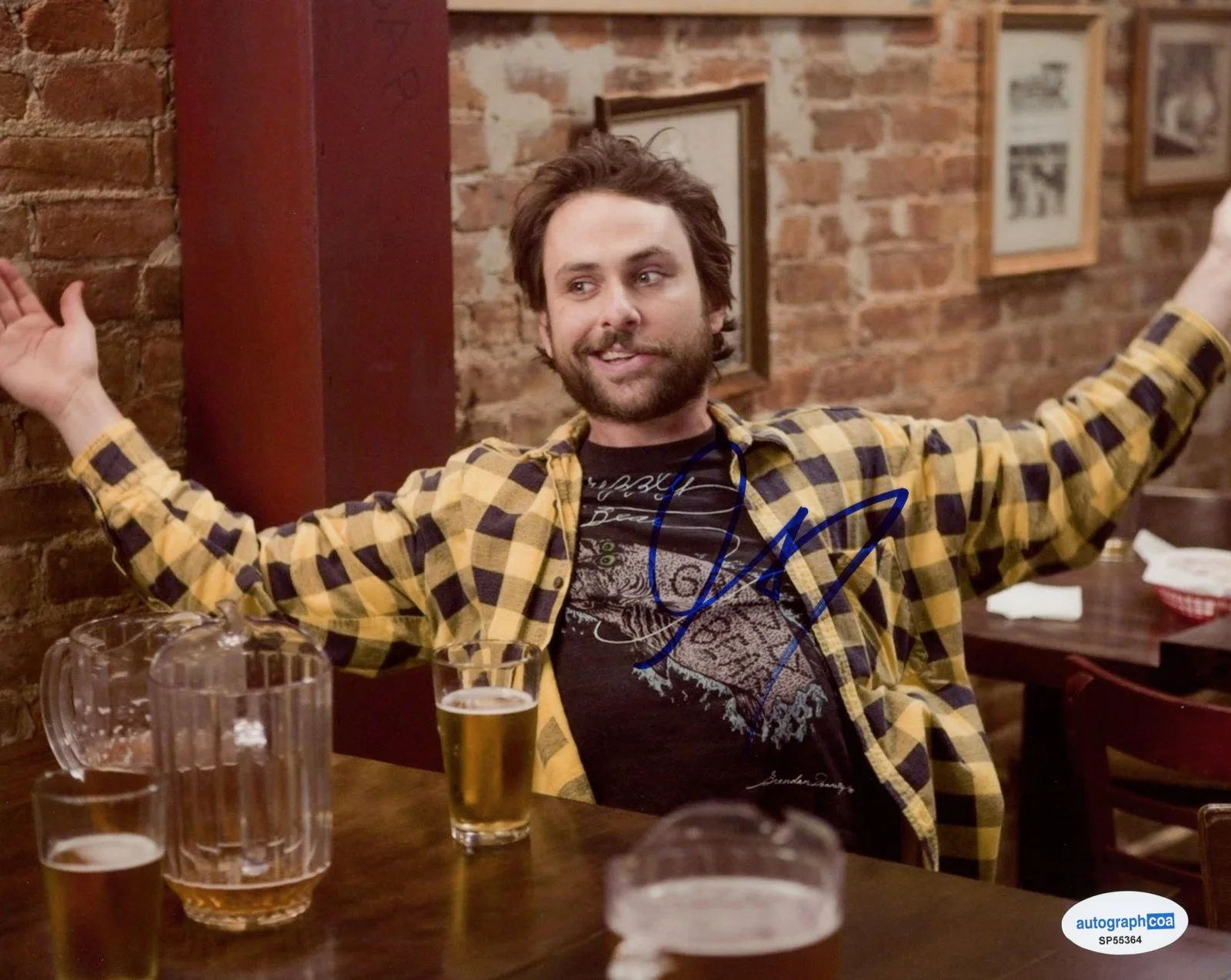 Charlie Day — Charlie Day "It's Always Sunny in Philadelphia" SIGNED 8x10 Photo G ACOA, изображение 2