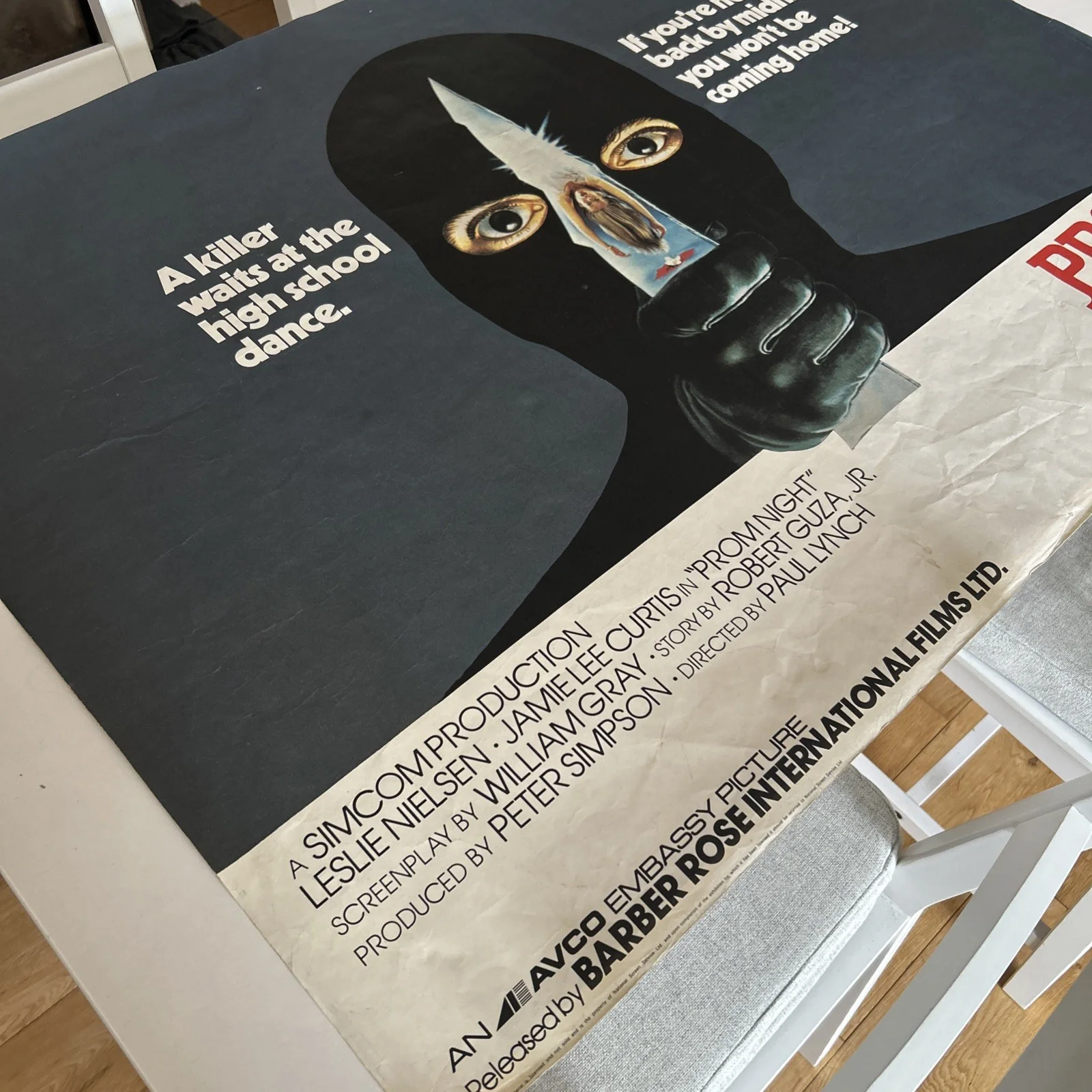Prom Night 1980 Original UK Cinema Quad Poster Jamie Lee Curtis, изображение 2