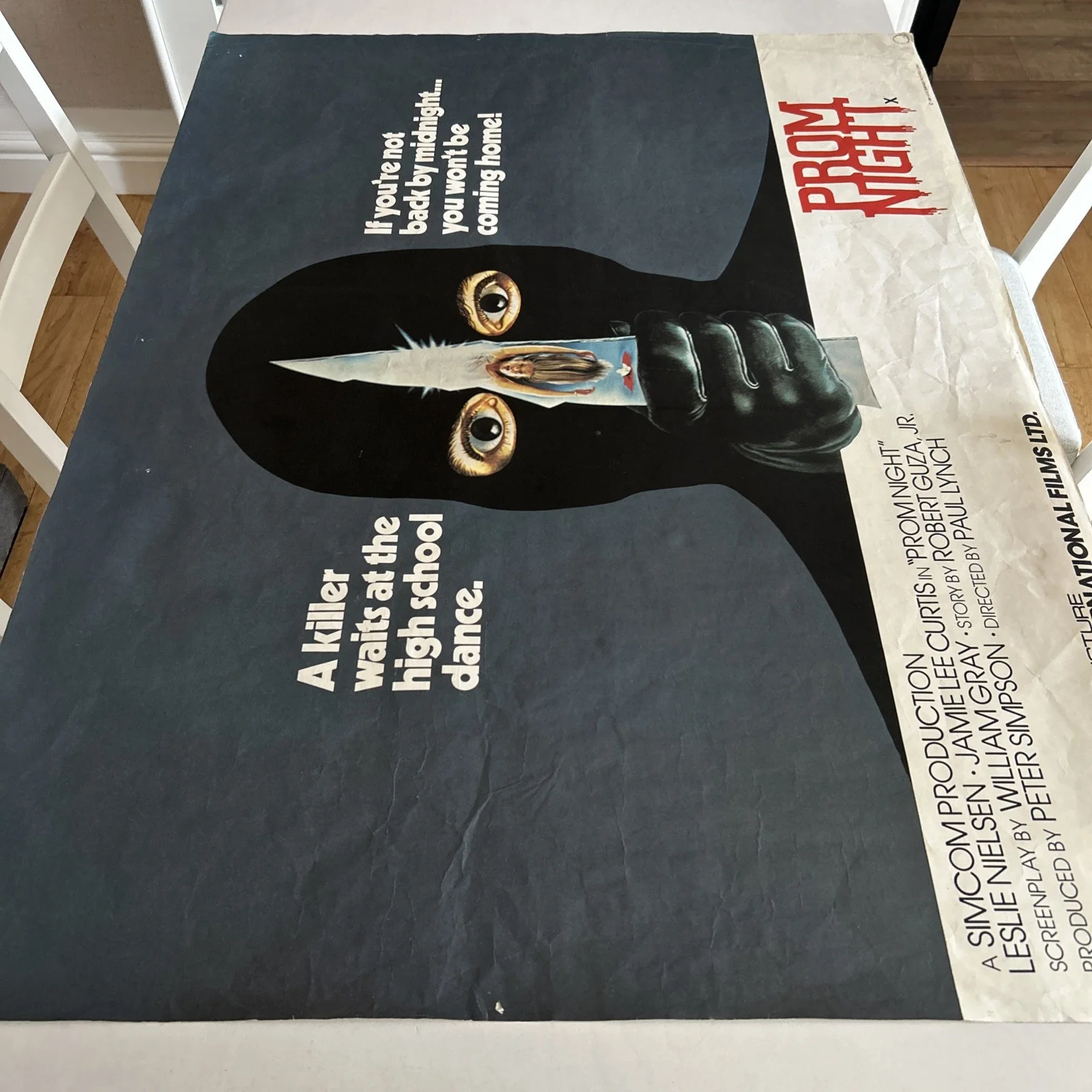 Prom Night 1980 Original UK Cinema Quad Poster Jamie Lee Curtis, изображение 3