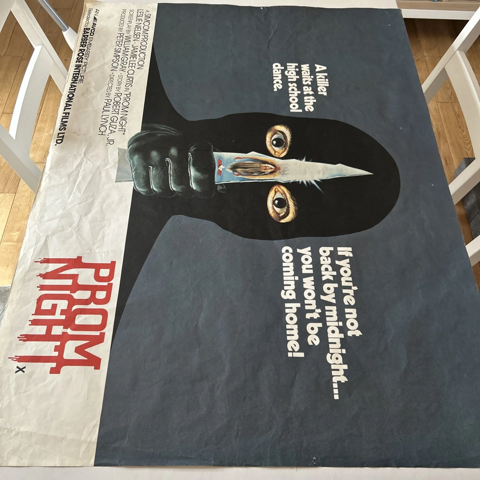 Prom Night 1980 Original UK Cinema Quad Poster Jamie Lee Curtis, изображение 4