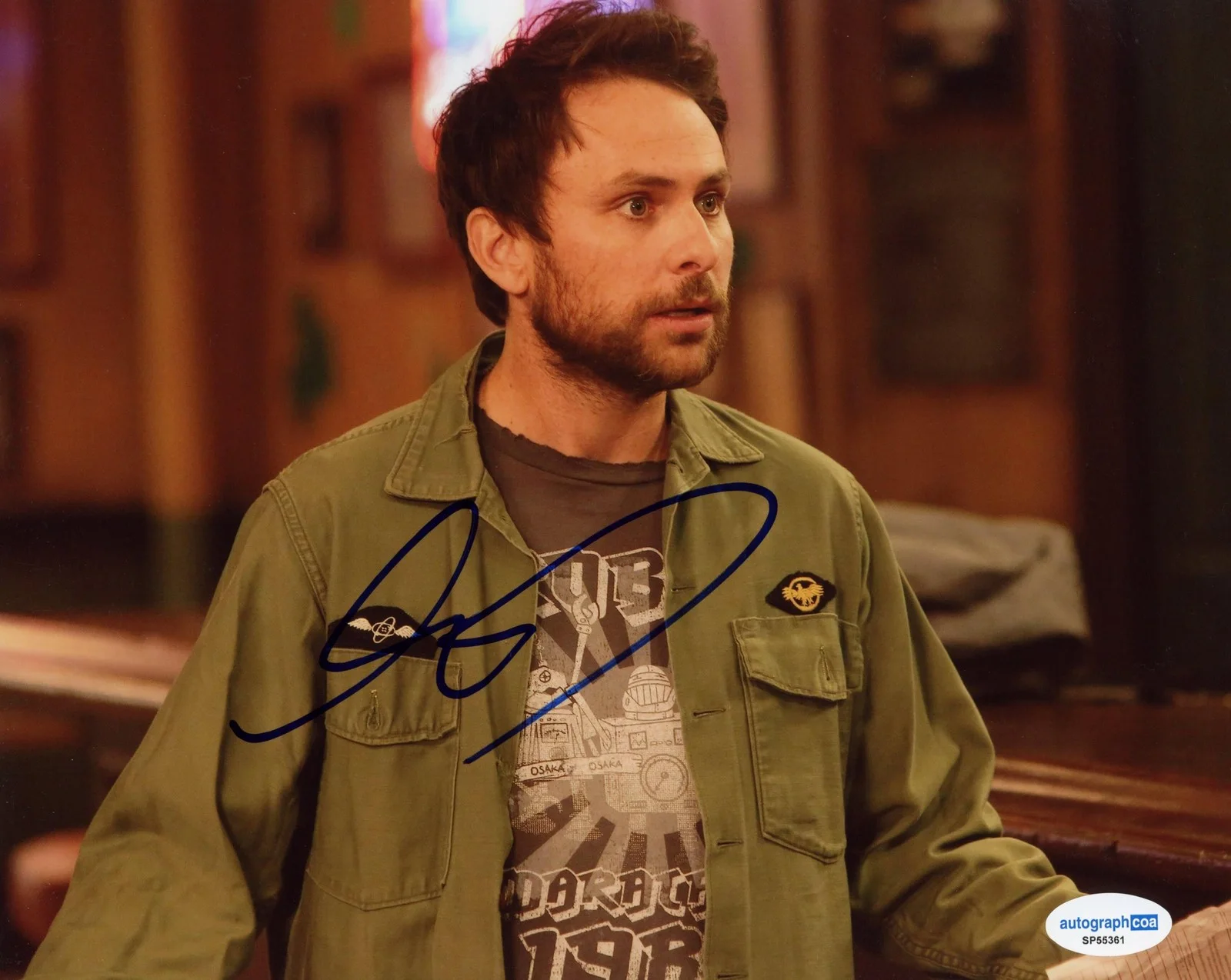 Charlie Day — Charlie Day "It's Always Sunny in Philadelphia" SIGNED 8x10 Photo E ACOA, изображение 2