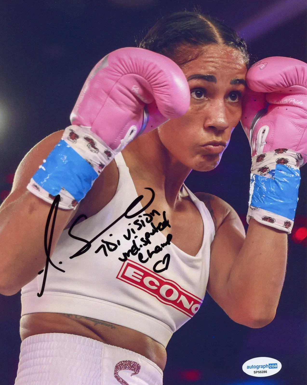 Amanda Serrano — Amanda Serrano AUTOGRAPH Signed WBO World Boxing Champion 8x10 Photo ACOA, image 2