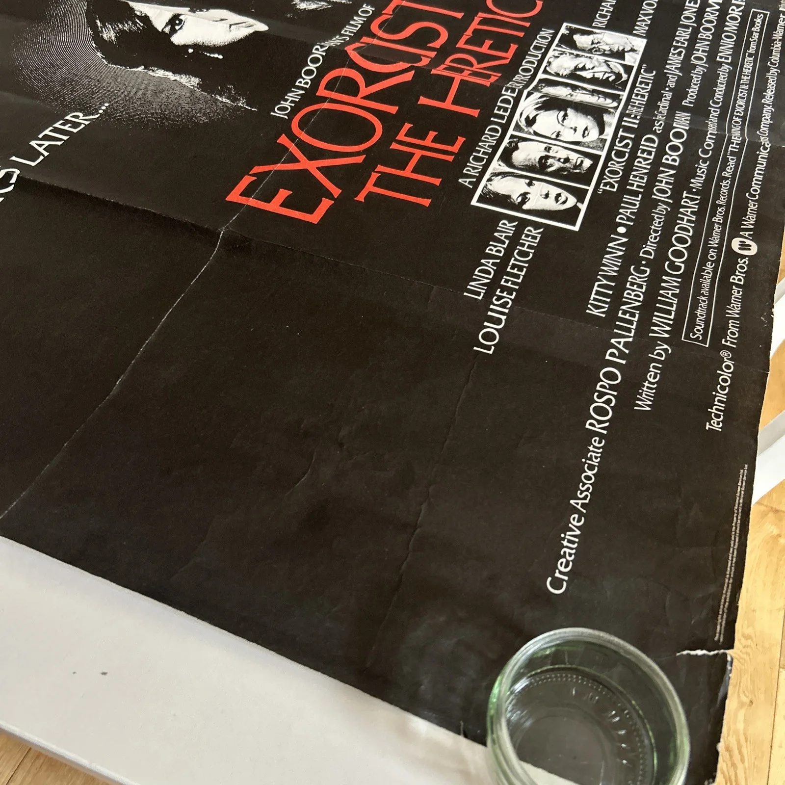 Exorcist II: The Heretic Original UK Quad Movie Cinema Poster Linda Blair, изображение 2