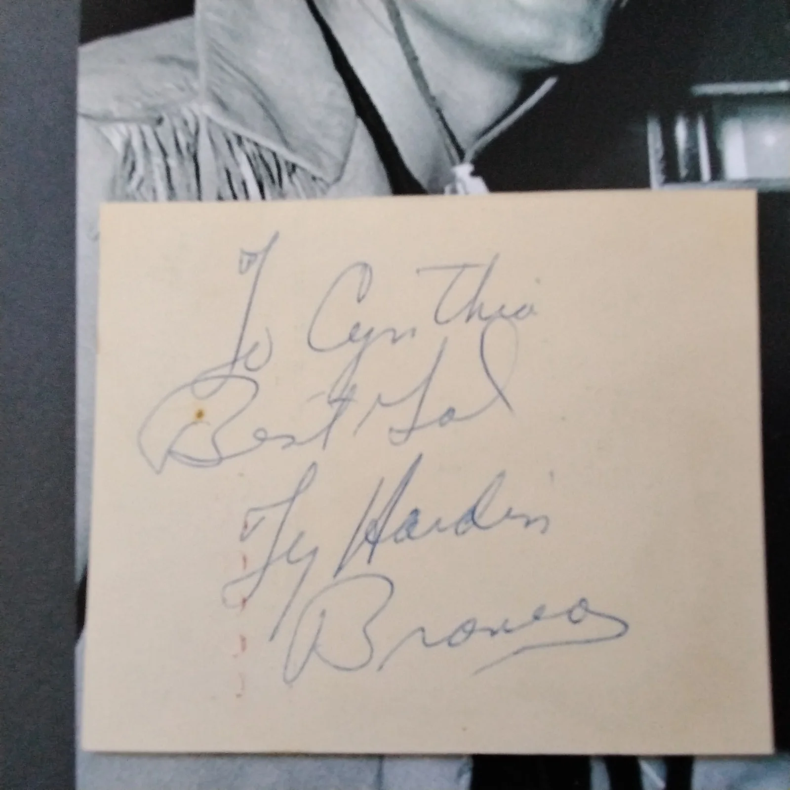 Ty Hardin SIGNED Card Photo 60s TV Movie Actor Bronco Cheyenne Berzerk PT-109, изображение 4